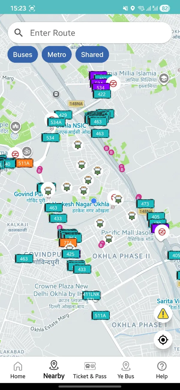 Chartr live bus map